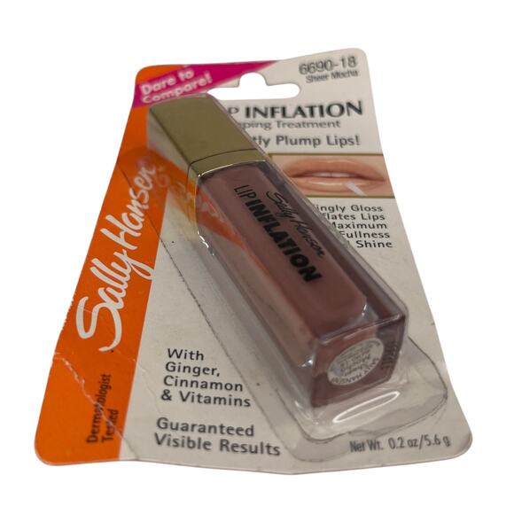 Sally Hansen Lip Inflation Lip Gloss 6690-18 Sheer Mocha New - Picture 10 of 10